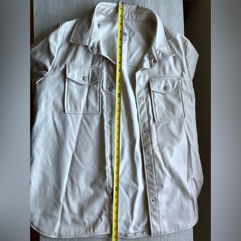 Light beige leather jacket